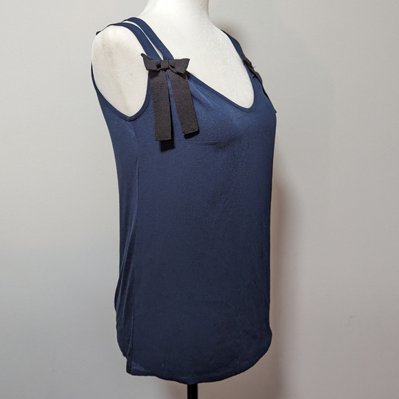 NAF NAF Flowy Double Strap Bow Sleeveless Top - Picture 4 of 12